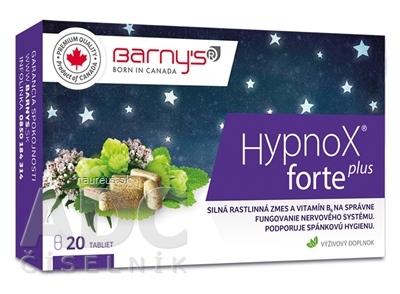 Levně BioPol GN s.r.o. div. Pharma United Ltd. (CAN) Barnys Hypnox FORTE plus tbl 1x20 ks 20 ks