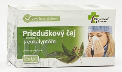 Levně HERBEX spol. s r.o. Slovakiapharm Průduškový čaj s eukalyptem 20x1,5 g (30 g) 20 x 1.5 g