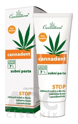 Levně Simply You Pharmaceuticals a.s. Cannaderm Cannadent zubní pasta ošetřující (zásaditá) 1x75 g 75 g