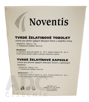 Levně Noventis s.r.o. Noventis želatinové tobolky velikost 00 Fagron natural 1x1000 ks