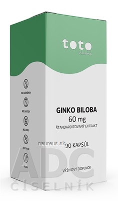 Levně TOTO Pharma s.r.o. TOTO GINKO BILOBA 60 mg cps standardizovaný extrakt 1x90 ks