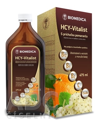 Levně Biomedica, spol. s r.o. BIOMEDICA HCY-Vitalist nápojový koncentrát s příchutí pomeranče 1x475 ml