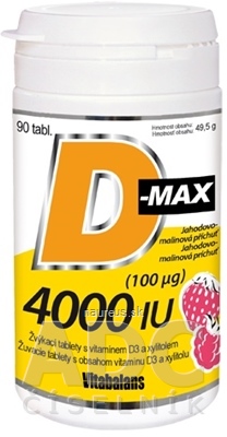 Levně Vitabalans Oy Vitabalans D-max 4000 IU (100 mikrogramů) žvýkací tablety 1x90 ks