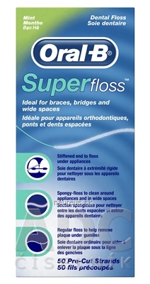 Levně Procter & Gamble 1 Oral-B Super floss Mint ZUBNÍ NIT mentolová 1x50 ks