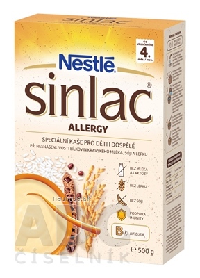 Levně Nestlé Deutschland AG Nestlé Nemléčná kaše Sinlac allergy (od ukonč. 4. měsíce) 1x500 g 500 g