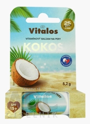 Levně Vitalos s.r.o. VITALOS Balzám na rty kokos SPF15 vitamínový 1x1 ks
