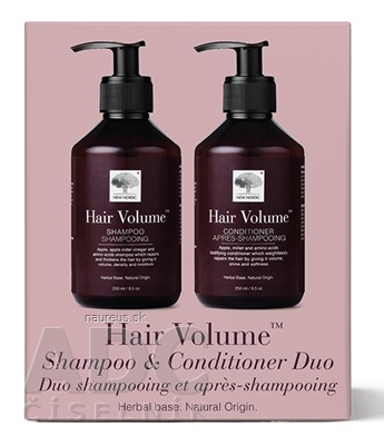 New Nordic Healthbrands AB NEW NORDIC Hair Volume Shampoo &amp; Conditioner Duo šampon 250 ml + kondicionér 250 ml, 1x1 set 
