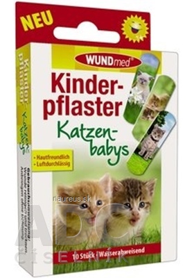 Levně WUNDmed GmbH & Co. KG WUNDmed Flexibilní náplast pro děti Koťata 1x10 ks