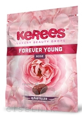 Levně KEREES s.r.o. KEREES Pastilky s růží stolistou drops, forever young 1x8 ks