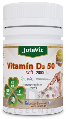 Levně JuvaPharma Kft. JutaVit Vitamin D3 50 soft cps 1x100 ks