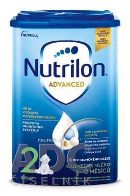 Nutrilon advanced 2 pokračovací mléčná kojenecká výživa v prášku (6-12 měsíců) 1x800 g