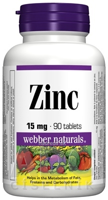 Levně WN Pharmaceuticals Ltd. Webber Naturals Zinek 15 mg tbl 1x90 ks 15mg