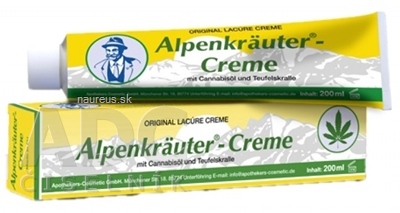 Levně Apothhekers-Cosmetic GmbH Apothhekers-Cosmetic Alpenkräuter - Creme bylinkový krém s konopným olejem a ďáblovým drápem 1x200 ml 200ml