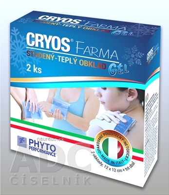 Levně Phyto Performance Italia S.r.l CryoSat FARMA gelové polštářky (studený nebo teplý obklad při poraněních) 12x12 cm, 1x2 ks 1 x 2 ks