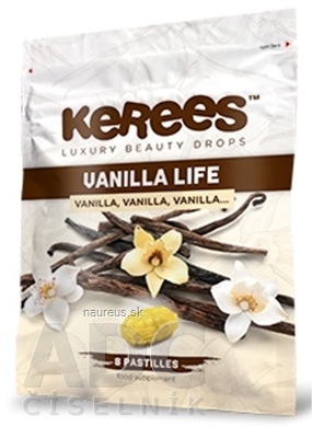 Levně KEREES s.r.o. KEREES Pastilky s vanilkou drops, vanilla life 1x8 ks