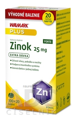 Levně WALMARK, a.s. WALMARK Zinek FORTE 25 mg tbl 100 + 20 navíc (120 ks)