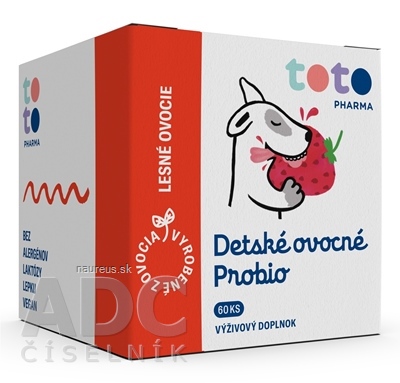 Levně TOTO Pharma s.r.o. TOTO Dětské ovocné Probio bonbony, lesní ovoce 1x60 ks