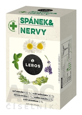 Levně LEROS, s r.o. LEROS SPÁNEK A NERVY nálevové sáčky (inů. 2021) 20x1,3 g (26 g)
