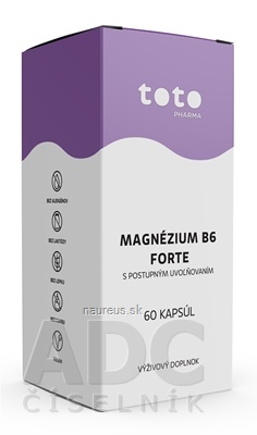 Levně TOTO Pharma s.r.o. TOTO magnézium B6 FORTE cps 1x60 ks