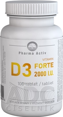 Pharma Activ Vitamin D3 FORTE 2000 I.U. 100 kapsúl