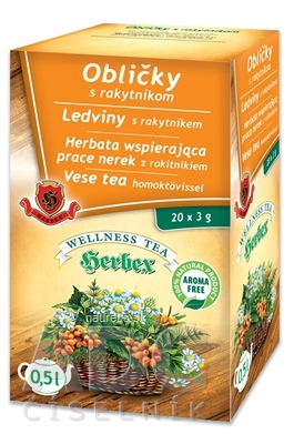HERBEX spol. s r.o. HERBEX LEDVINY s rakytníkem bylinná směs (wellness tea) 20x3 g (60 g) 20 x 3 g