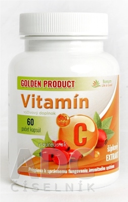Levně Pavol Kurbel GOLDEN PRODUCT Vitamin C 500 mg + šípkový extrakt cps 1x60 ks
