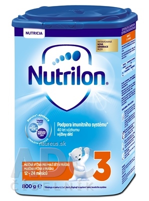 N.V. Nutricia (Groupe DANONE) Nutrilon 3 batolecí mléčná výživa v prášku (12-24 měsíců) (inov.2018) 1x800 g 800 g