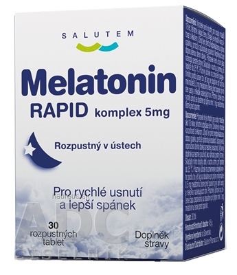Levně Salutem Pharma s.r.o. Melatonin RAPID komplex 5mg SALUTEM rozpustné tablety 1x30 ks 30 ks