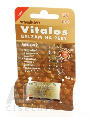 Levně Vitalos s.r.o. VITALOS Balzám na rty med SPF 15 vitamínový 1x1 ks 1 ks