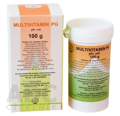 Levně Pharmagal, spol. s.r.o. PharmaGal MULTIVITAMIN PG prášek pro perorální roztok 1x100 g
