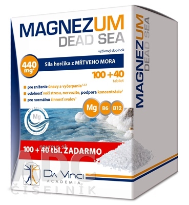Levně Simply You Pharmaceuticals a.s. MAGNEZUM DEAD SEA - DA VINCI tbl 100+40 zdarma (140 ks)