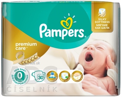 Levně Procter and Gamble DS Polska Sp. z o.o. PAMPERS PREMIUM CARE 0 Newborn dětské pleny, od narození (&lt;2,5 kg) 1x30 ks