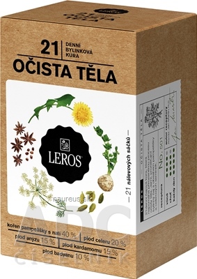 LEROS, s r.o. LEROS OČISTA TĚLA nálevové sáčky 21x1,4 g (29,4 g) 