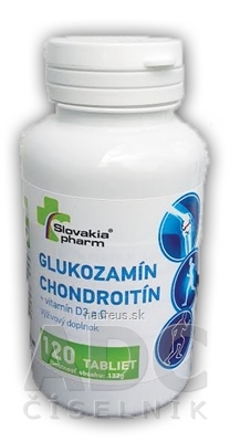 Levně Biomedica, spol. s r.o. Slovakiapharm glukosamin chondroitin + vitamín D3, C tbl 1x120 ks 120 ks