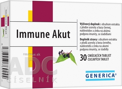 Levně GENERICA spol. s r.o. GENERICA Immune Akut cucavé tablety tbl 1x30 ks 30 ks