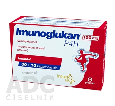Levně PLEURAN, s.r.o. Imunoglukan P4H 100 mg cps (inů. 2021, imunoklub) 30 + 10 navíc (40 ks)