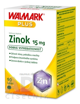 Levně WALMARK, a.s. WALMARK Zinek 15 mg tbl 1x90 ks 90 ks