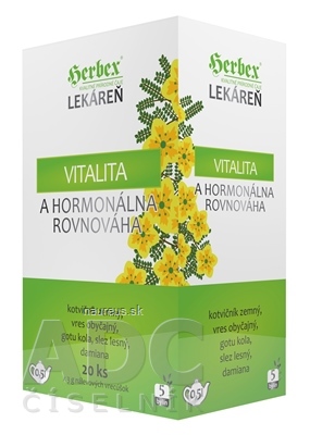 HERBEX spol. s r.o. HERBEX Lékárna VITALITA a hormonální rovnováha bylinná směs, čaj 20x3 g (60 g) 