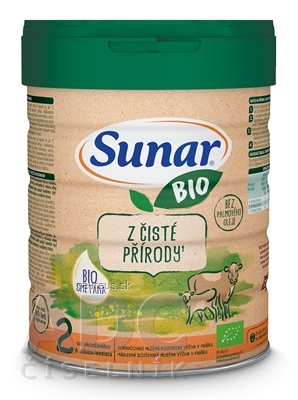 Levně NUTRIBIO Sunar BIO 2 následná mléčná výživa (od ukonč. 6. měsíce) 1x700 g