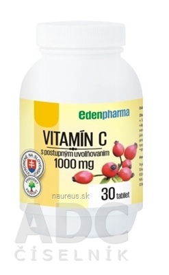 Levně EDENPharma, s.r.o. EDENPharma VITAMIN C 1000 mg tbl s postupným uvolňováním 1x30 ks 1x30 ks