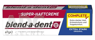 Blend-a-dent extra stark original complete super fixační dentální krém 1x47 g