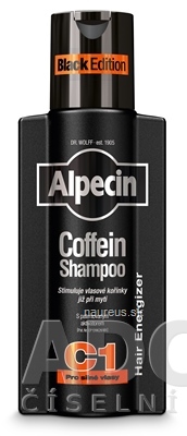 Levně Dr. Wolff ALPECIN Coffein Shampoo C1 Black Edition kofeinový šampon proti vypadávání vlasů 1x250 ml