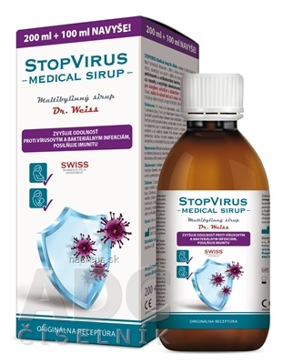 Levně SYP EUROPE s.r.o. STOPVIRUS Medical sirup - Dr. Weiss multibylinný sirup (200 ml + 100 ml navíc) 1x300 ml 600ml