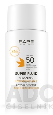 Levně BABÉ LABORATORIOS BABÉ SUPER FLUID SPF50 čirý fluid s ochranným faktorem pro všechny typy pleti 1x50 ml