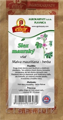 Levně AGROKARPATY, s.r.o. Plavnica AGROKARPATY sléz maurský květ bylinný čaj 1x20 g 20g