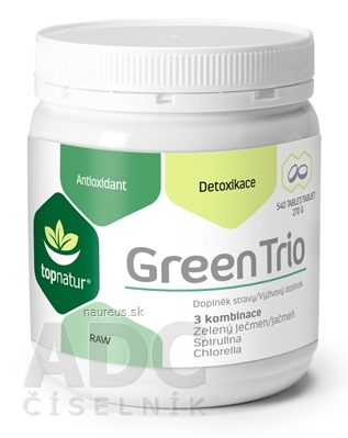 Levně TOPNATUR s.r.o. topnatur GREEN TRIO tbl (spirulina, chlorella, zelený ječmen) 1x540 ks 540 ks