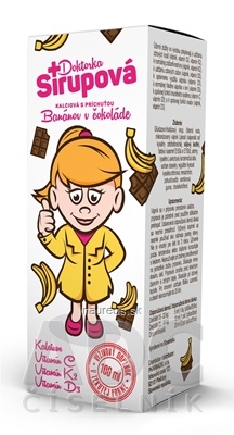 Levně NATURES s.r.o. Doktorka sirupu kalciový sirup s příchutí Banán v čokoládě 1x100 ml 100 ml