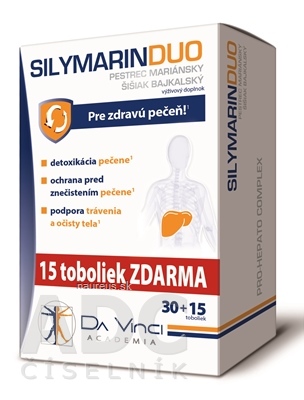 Levně Simply You Pharmaceuticals a.s. SILYMARIN DUO - DA VINCI cps 30 + 15 zdarma (45 ks) 45 ks
