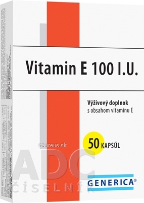 Levně GENERICA spol. s r.o. GENERICA Vitamin E 100 IU cps 1x50 ks 50 ks