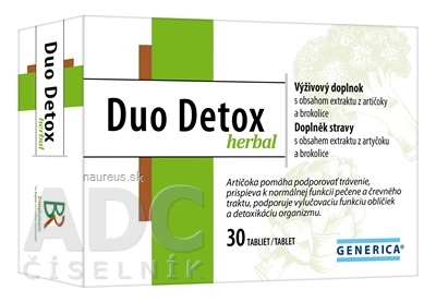 Levně GENERICA spol. s r.o. GENERICA Duo Detox herbal tbl 1x30 ks 30 ks